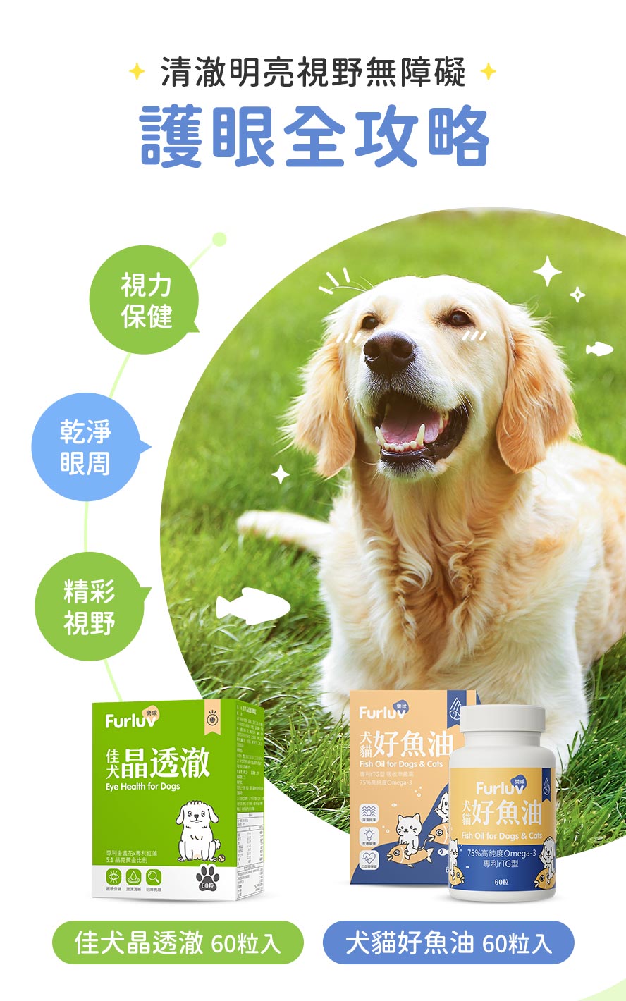狗狗眼睛加強保健要吃護眼保健與好魚油。。