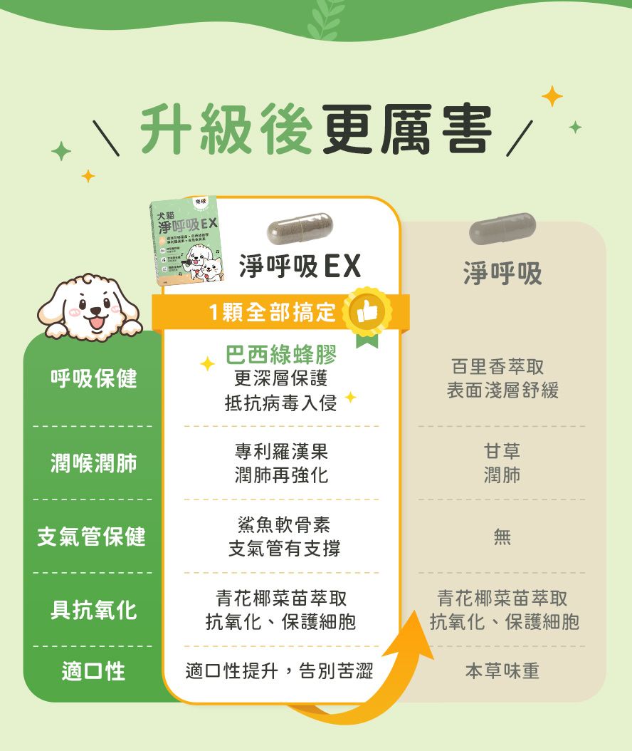 Furluv淨呼吸全面升級:提高免疫力、潤肺、保護支氣管,適口性佳,毛孩愛吃。