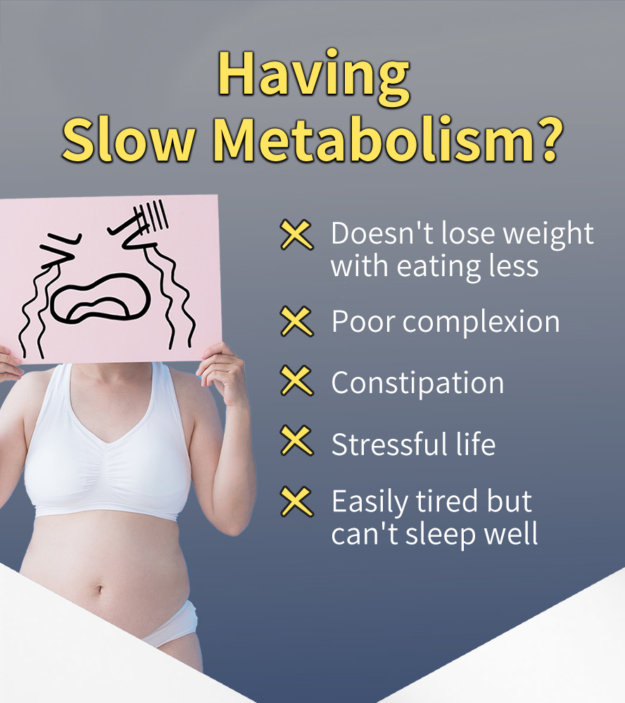 Stressful life with poor sleeping quality can slow down weight loss, cause constipation, and poor complexion.