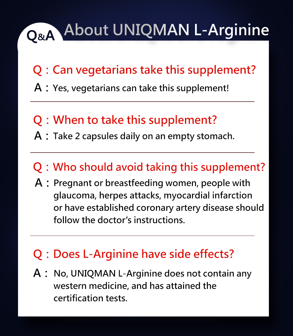 UNIQMAN L-Arginine boosts erectile function