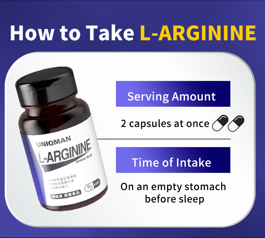 Take UNIQMAN L-Arginine daily with an empty stomach to promote good stamina.