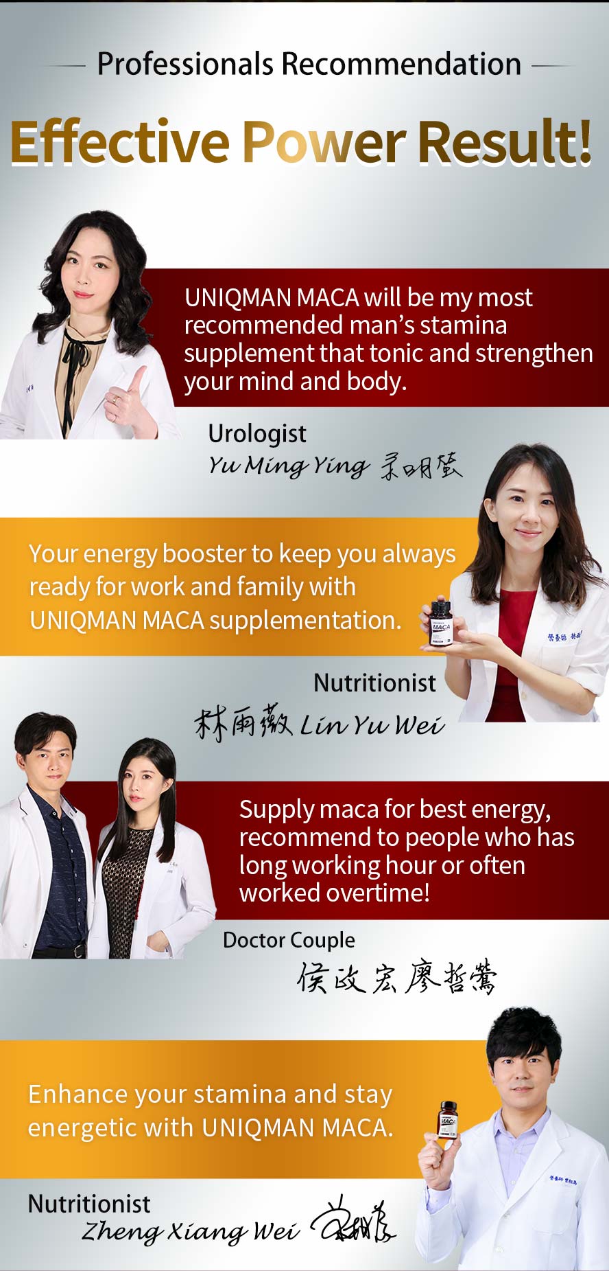 UNIQMAN Maca Capsules contains B complex to maintain metabolism and skin health, suitable for all ages