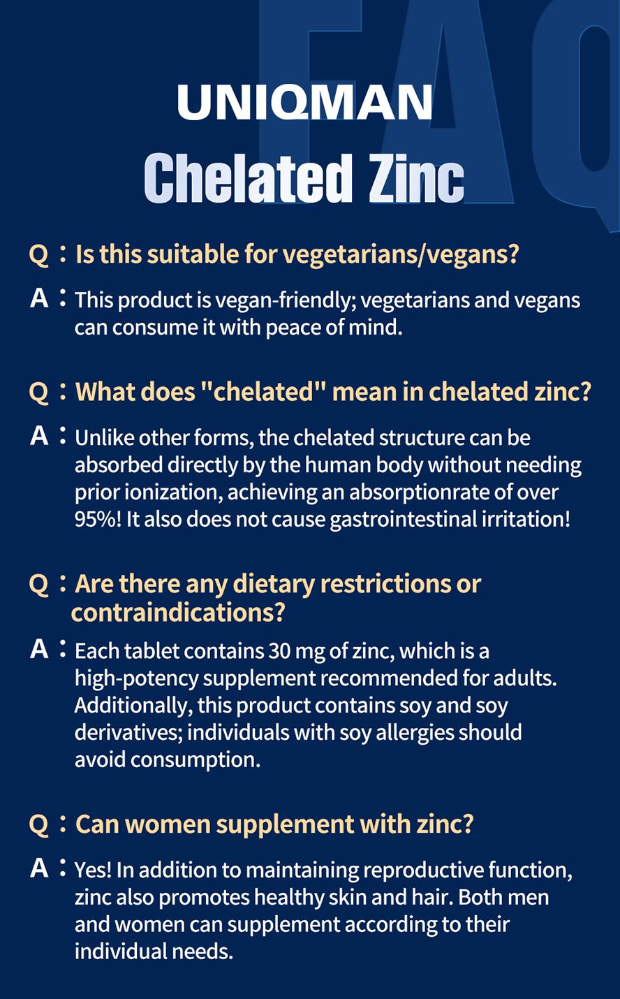 Women wanting healthy skin and fuller hair can also benefit from UNIQMAN Chelated Zinc!