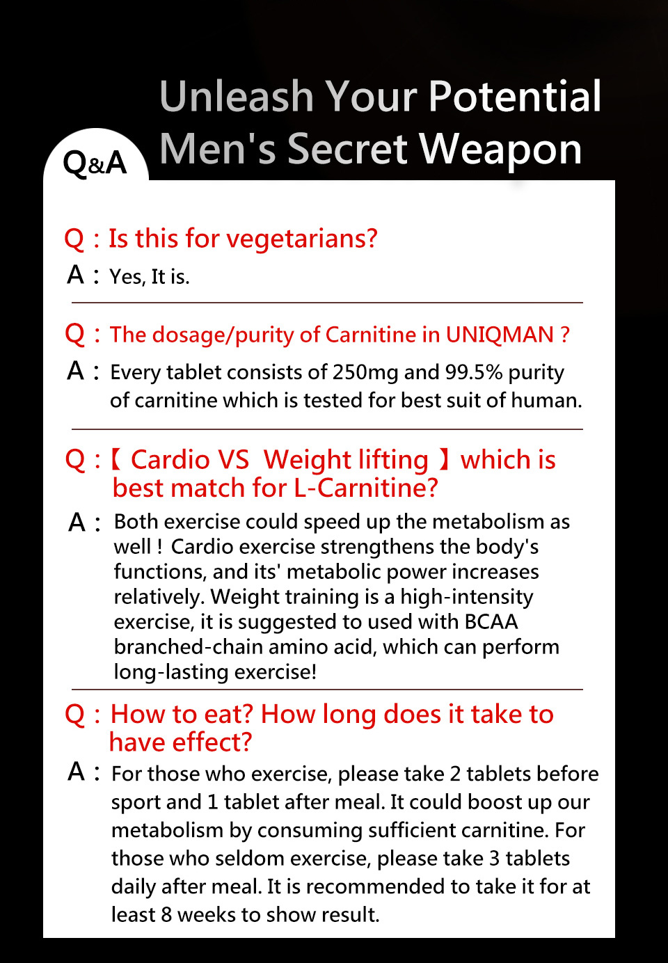 UNIQMAN L-carnitine helps you weight loss