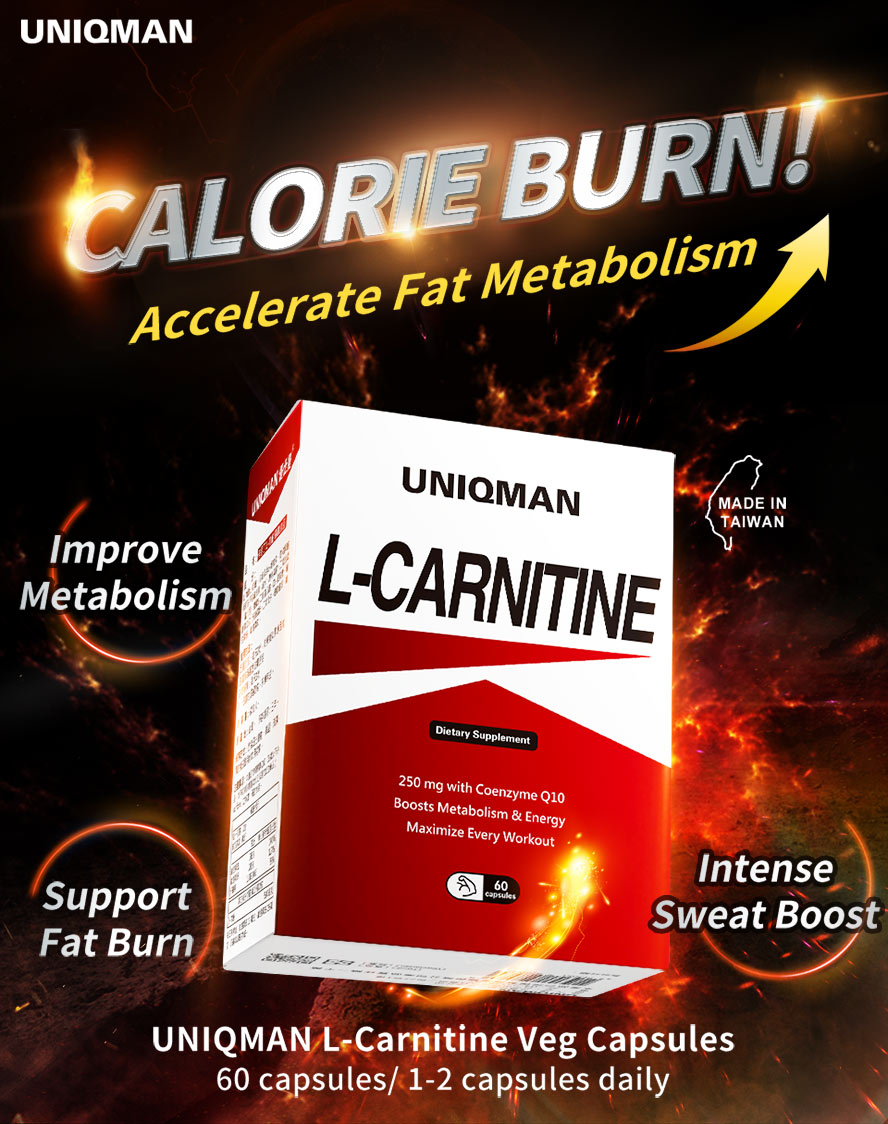 UNIQMAN L-carnitine promotes fat burning without causing muscle wasting