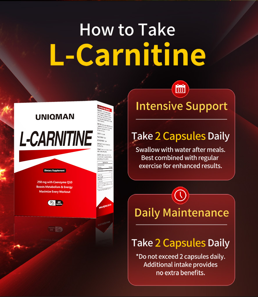 UNIQMAN L-carnitine promotes fat burning without causing muscle wasting