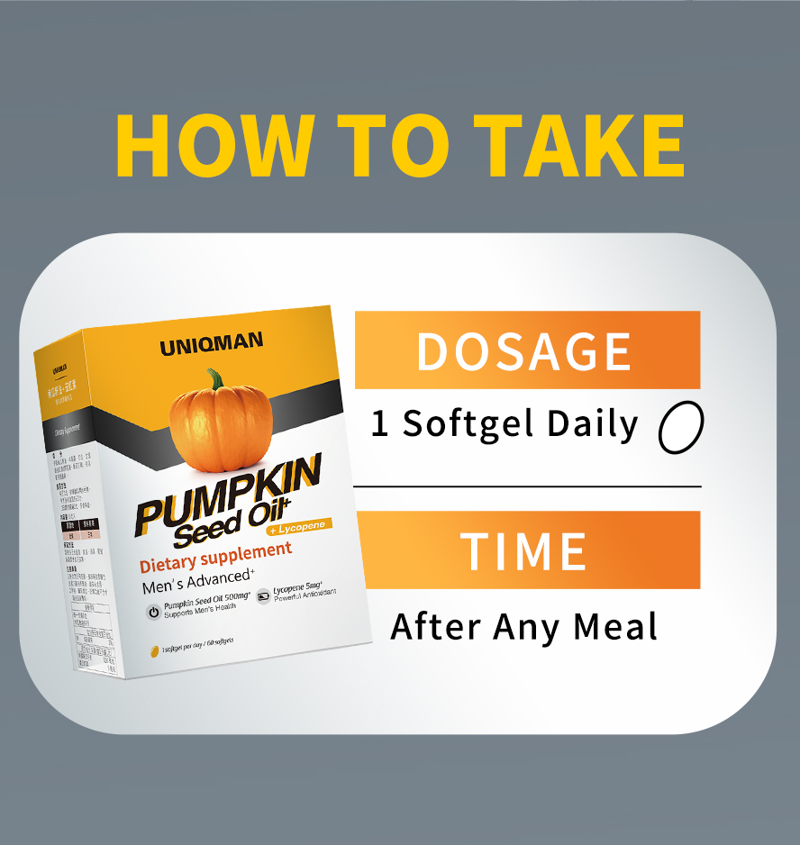 Pumpkin Seed Oil by UNIQMAN, solver for too frequent urination, support smoother flow and normal pee frequency