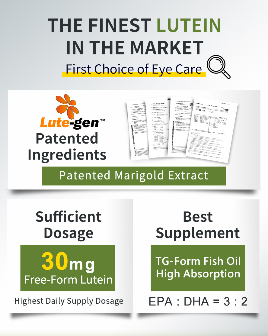 UNIQMAN Patented Gaming Lutein uses patented ingredients, sufficient dosage and best auxiliary.