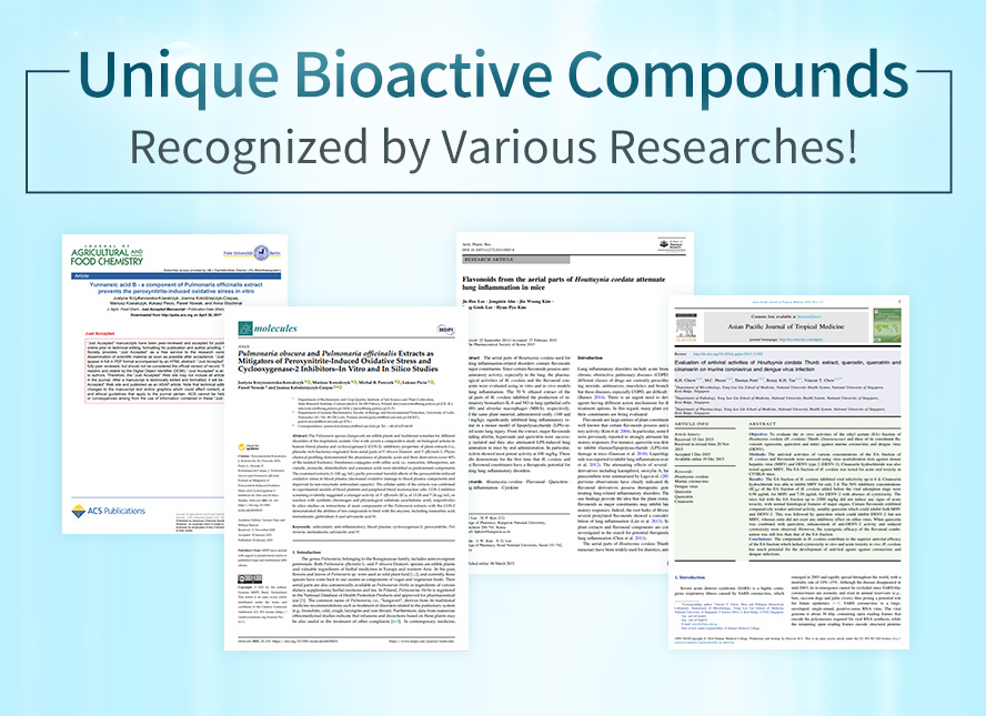 Unique bioactive compounds recognized by various researches