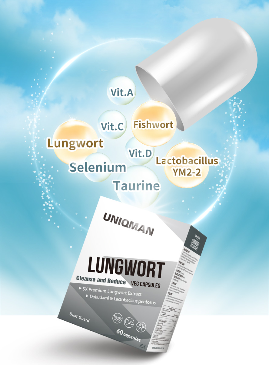 UNIQMAN Lungwort EX has the nutrition that helps to provide clean & smooth breathe 