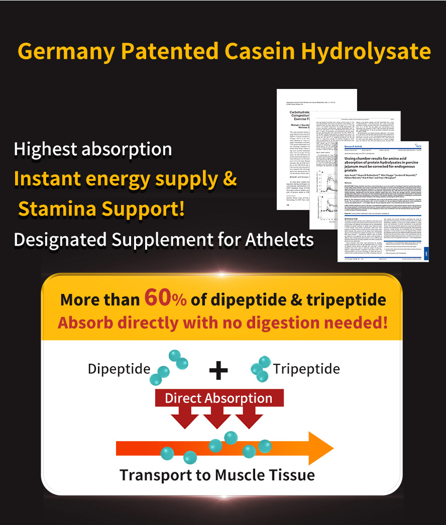 Added with German Creatine that desienged for atheletes to give instant energy, increase stamina, and enhance strength efficiently.