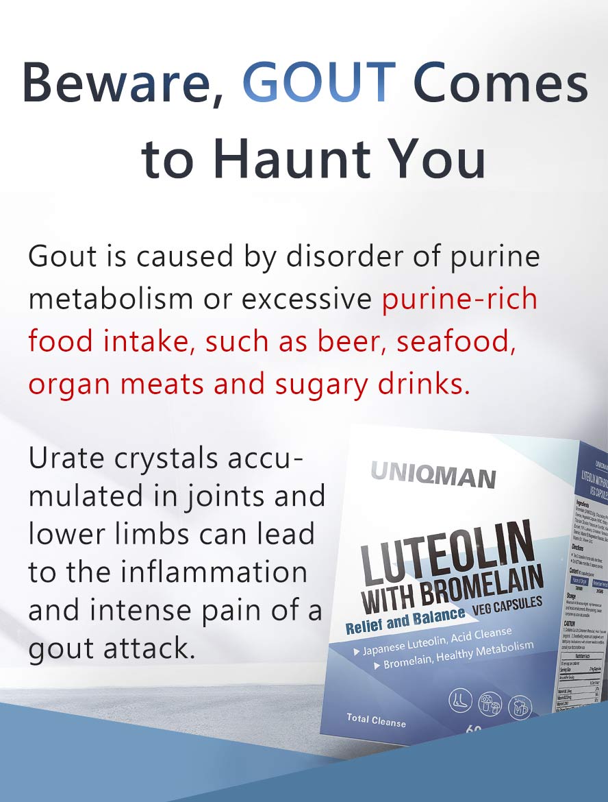 Pineapple enzyme, Chinese herbs are added to increase uric acid metabolism.