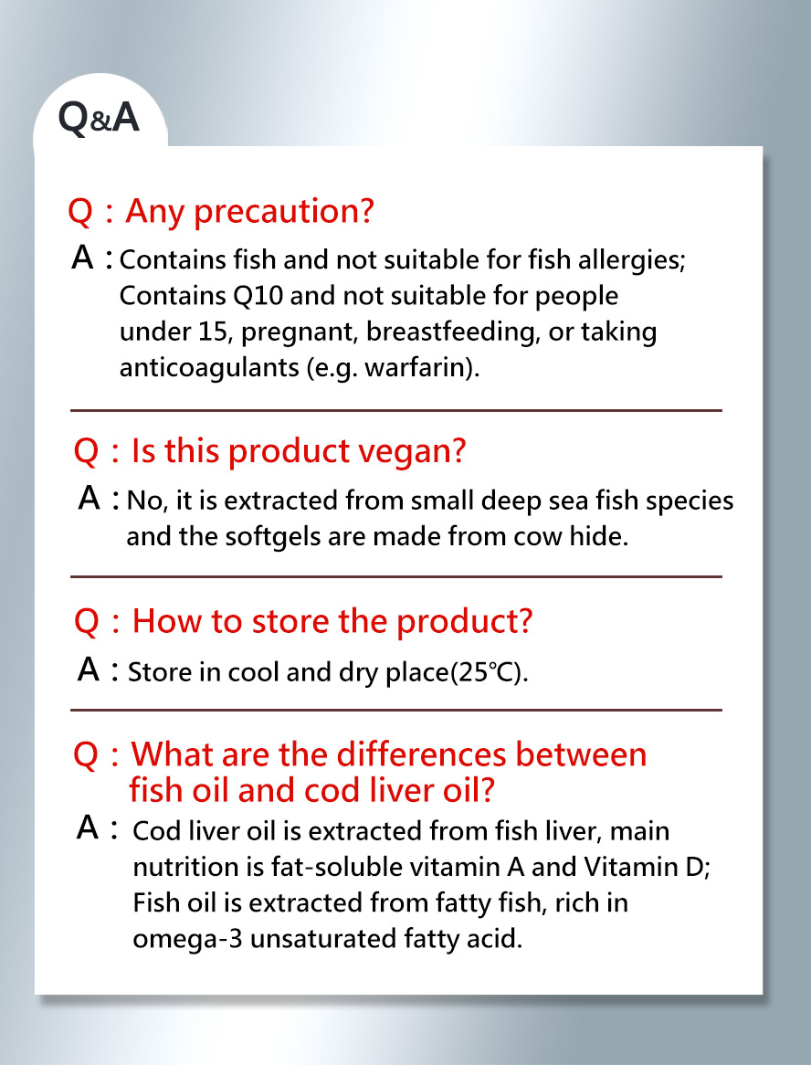 UNIQMAN Premium EPA Fish Oil is different from fish liver oil, fish oil rich in unsaturated fatty acid