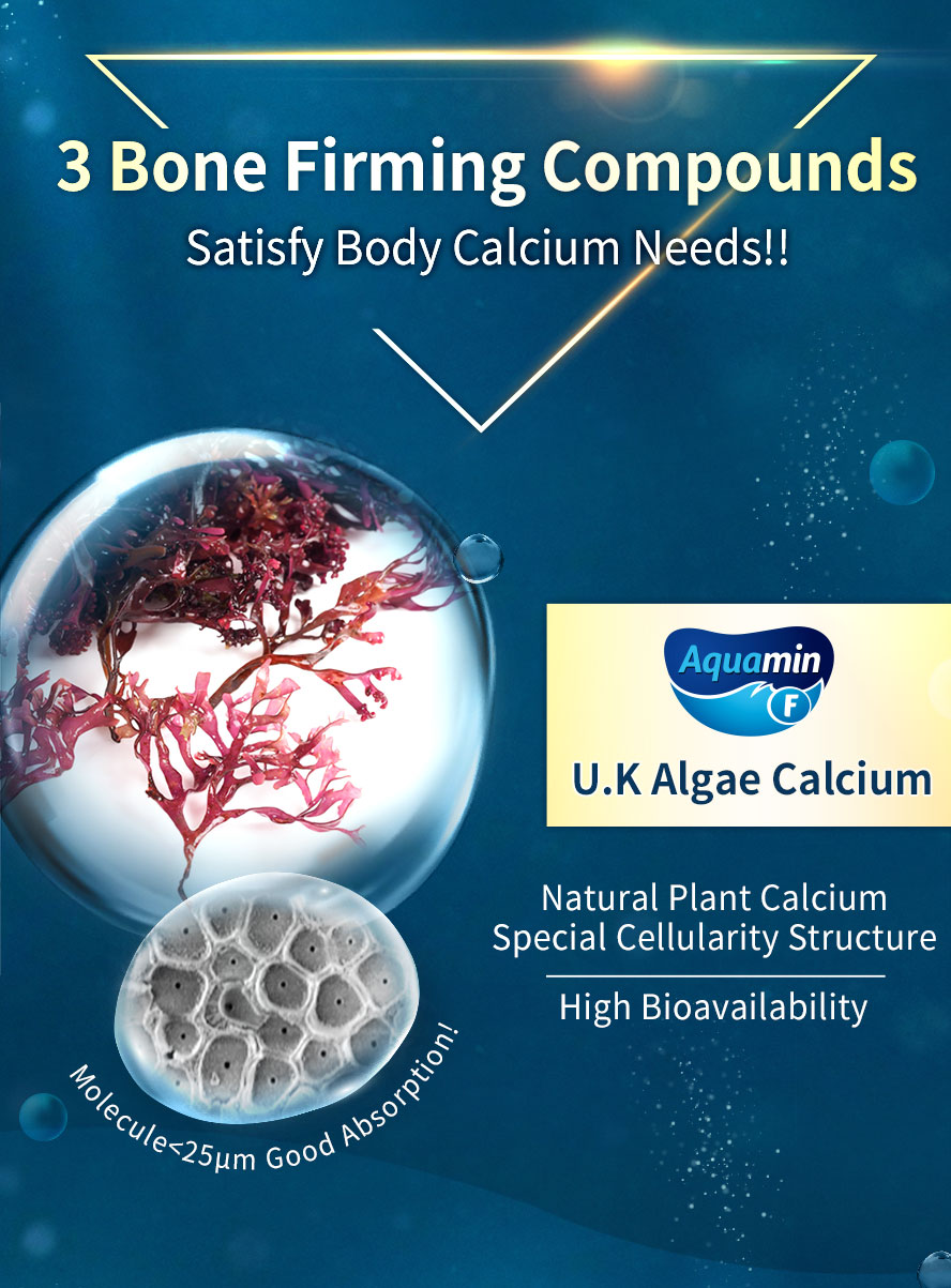 Small molecule U.K algae calcium with cellularity structure has high bioactivity & better calcium absorption