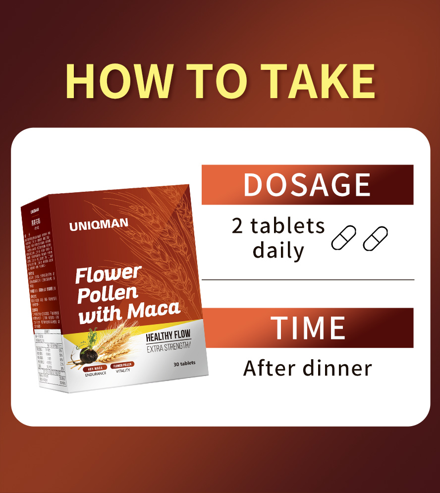 How to take UNIQMAN Patented Flower Pollen with Maca.