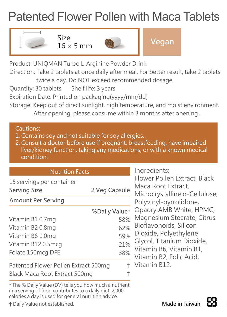UNIQMAN Patented Flower Pollen with Maca can effectively improve men's urination issues and prevent BPH.
