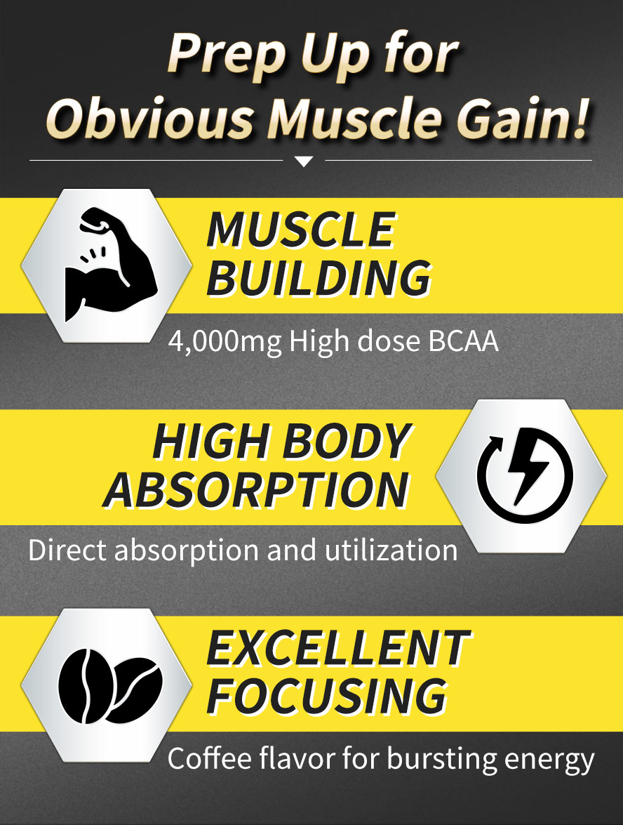 UNIQMAN BCAA Poweder Max 4000mg boost exercise focusing and muscle building.