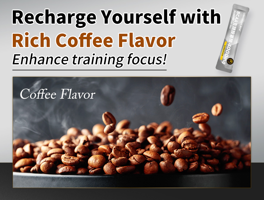 UNIQMAN BCAA Poweder Max 4000mg is coffee flavor to enhance training focus.