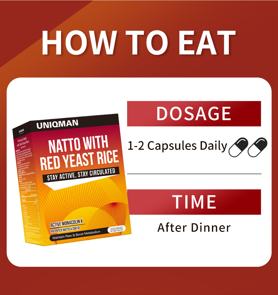 Take one red yeast rice capsule after dinner daily to improve blood circulation.