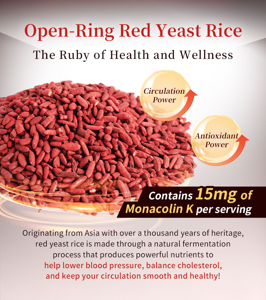 UNIQMAN Natto with Red Yeast Rice contains 15mg of Monacolin K contains erythromycin, 