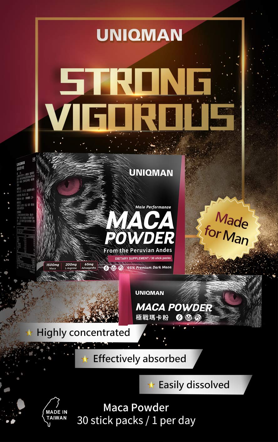 UNIQMAN Maca Powder improves your sexual performance.