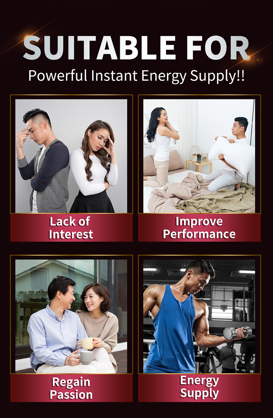 Suitable for those who want instant readiness and to reignite passion, combating fatigue and exhaustion.