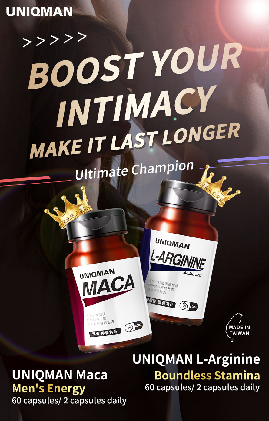 Maca and arginine can effectively  enhance men physical endurance, physical health and, bed performance