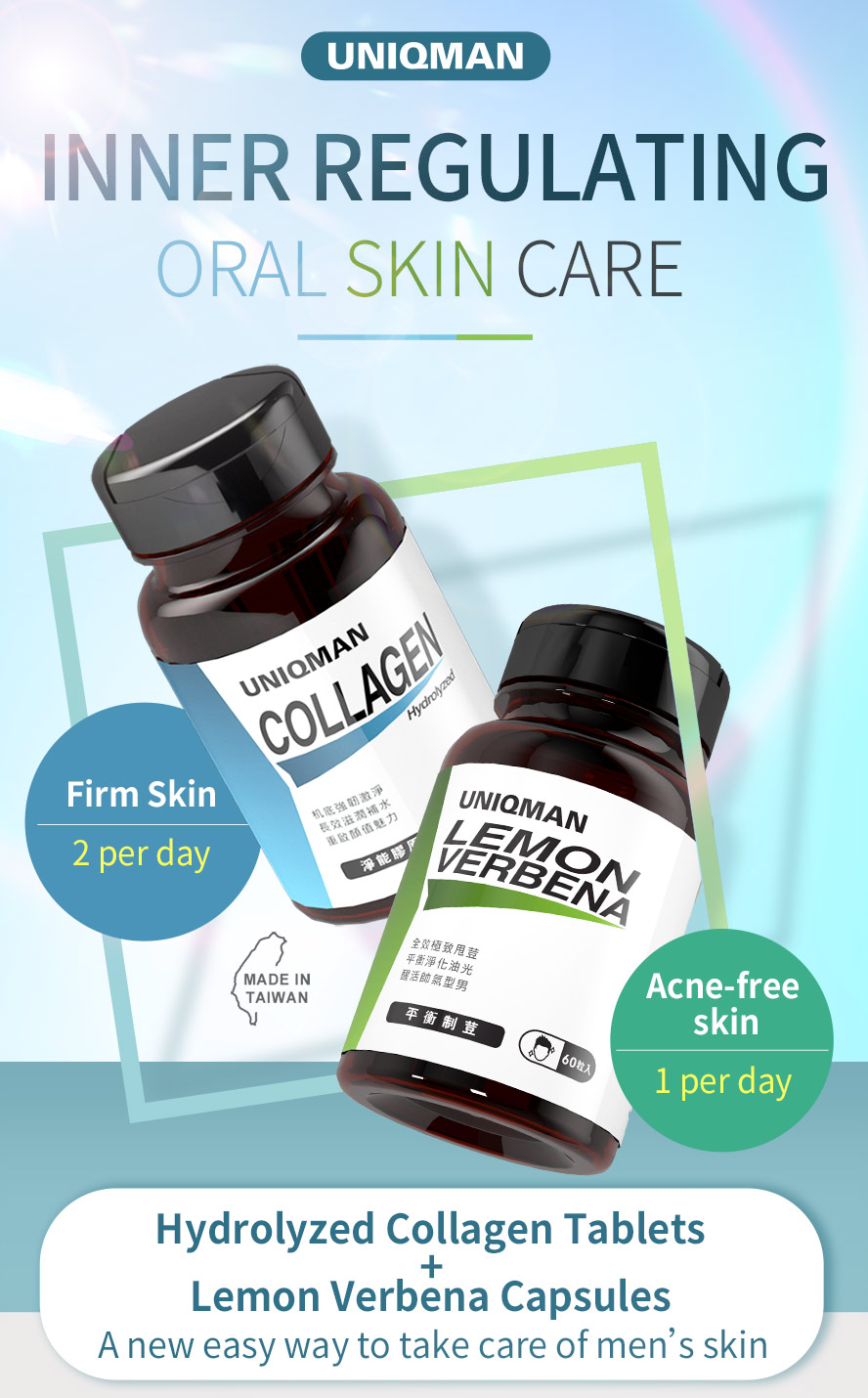 For skin elasticity and anti-acne, balances skin oil, and smoothen face skin