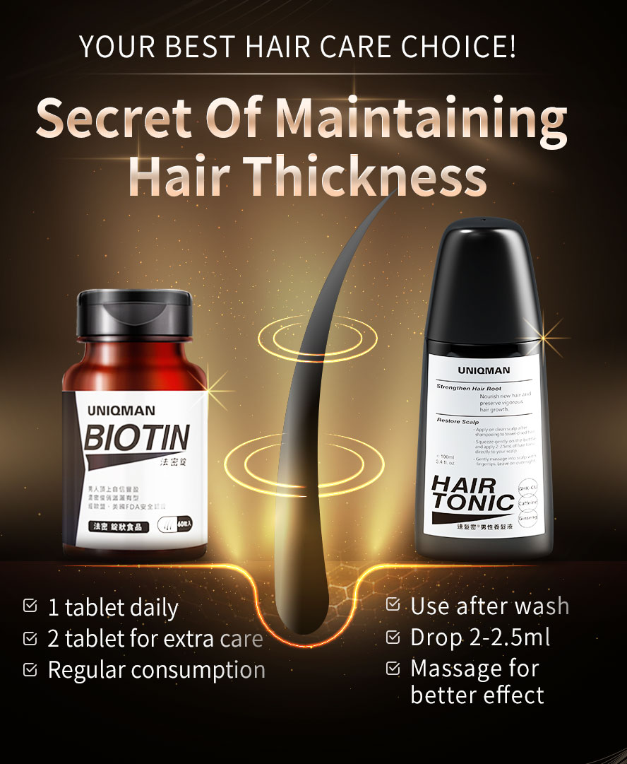 Healthy scalp from inside out, hair supplement for internal nourishment, hair tonic for external regulation