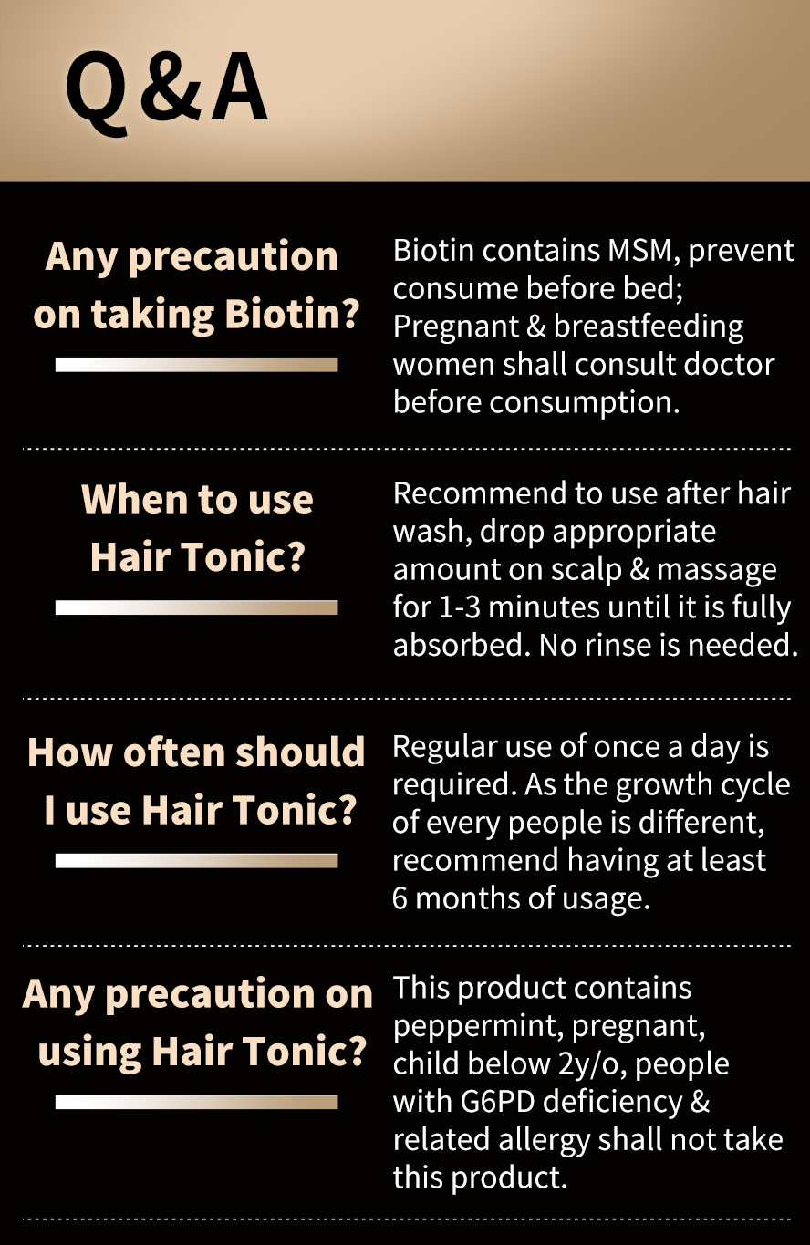 How to use & eat UNIQMAN Hair Tonic + UNIQMAN Biotin