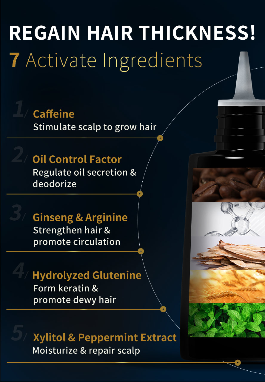 Caffeine in hair tonic can strengthen hair roots