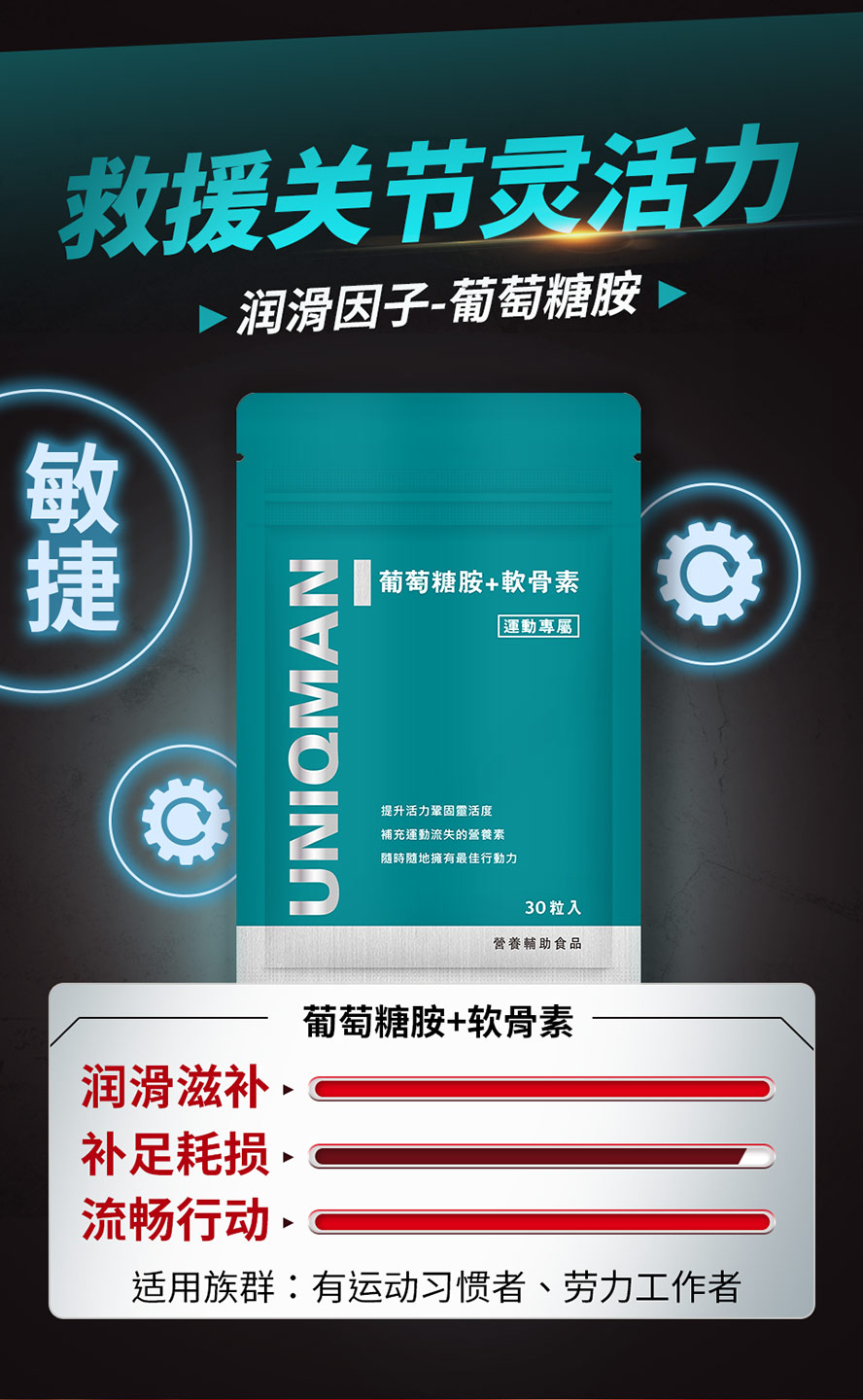 葡萄糖胺帮助环节润滑