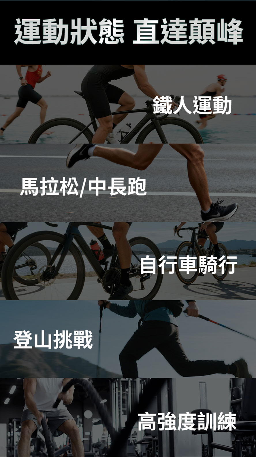 運動果膠推薦登山、馬拉松、半馬、單車、鐵人三項、越野跑等耐力型運動選手,賽前賽中賽後都合適的能量補給