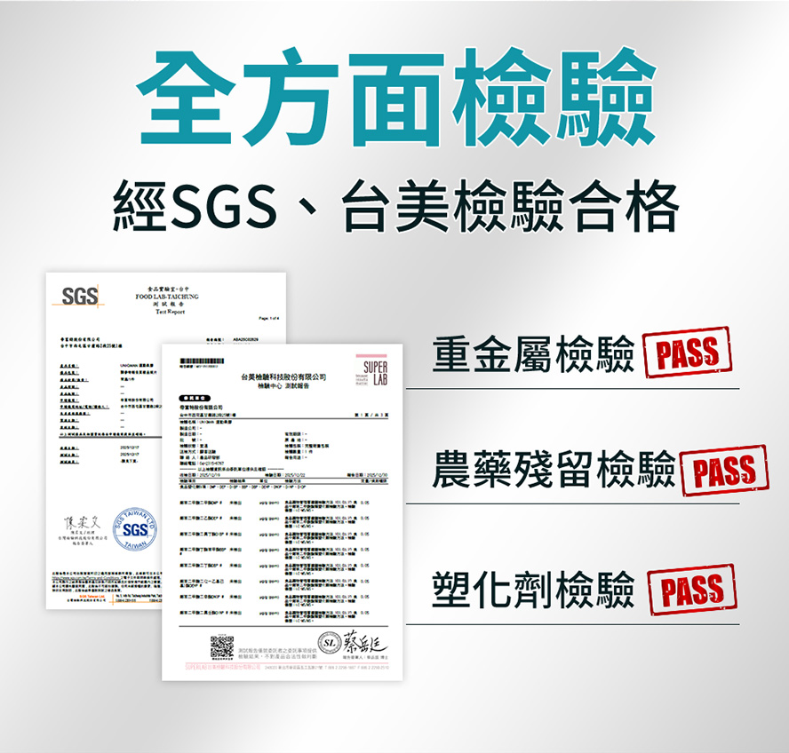 UNIQMAN運動果膠通過SGS多項檢驗，無西藥、無重金屬，運動選手安心食用