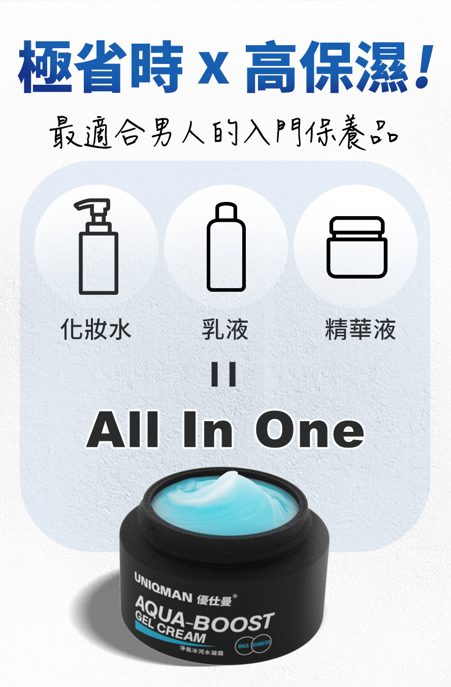 一罐三效，化妝水、乳液、精華All in ONE，保養不必瓶瓶罐罐