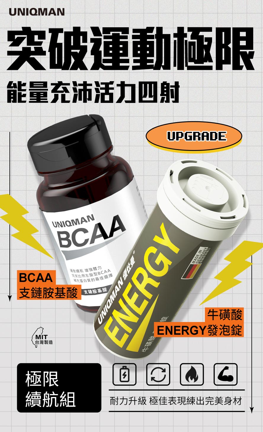 耐力升級、加速恢復，挑戰運動極限，突破自我