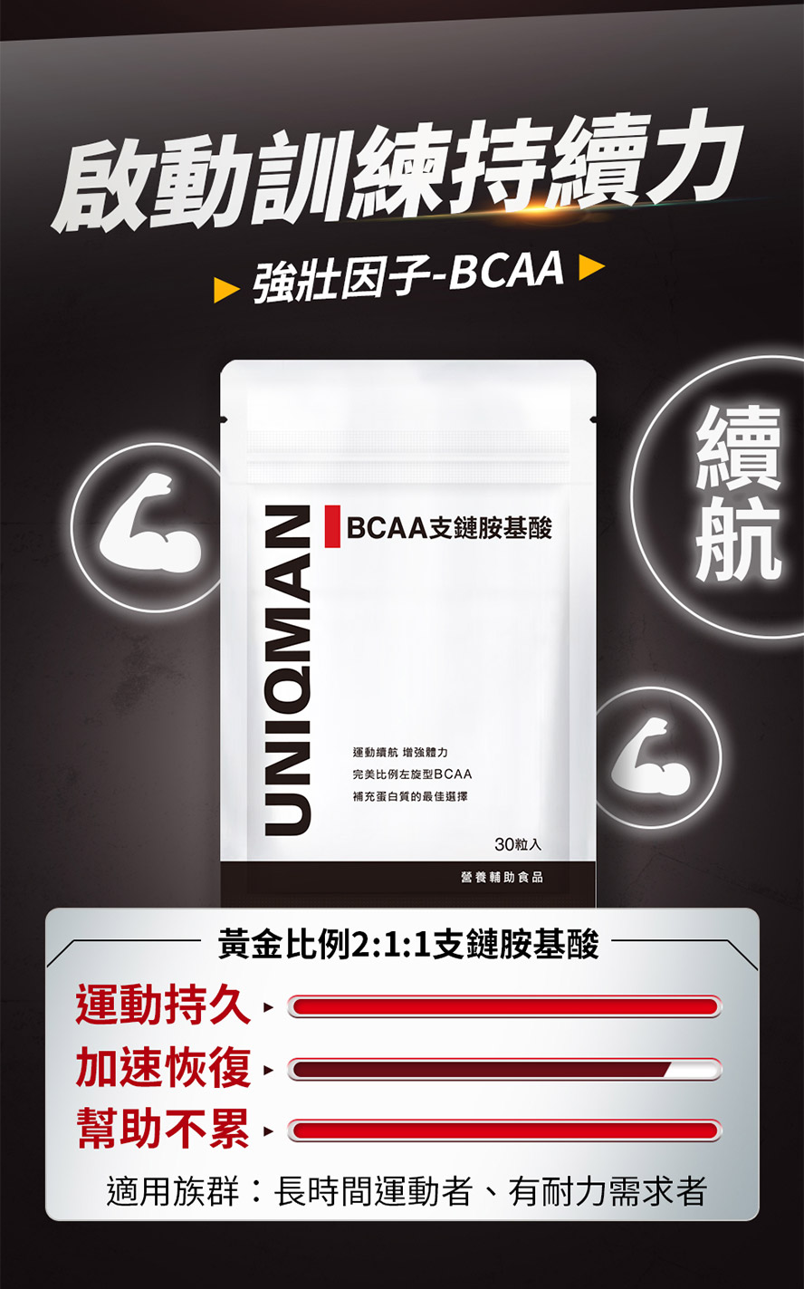 BCAA幫助維持運動持久